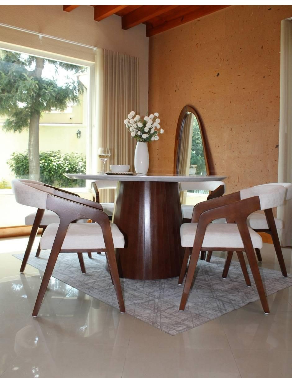 Comedor para 6 personas de mármol