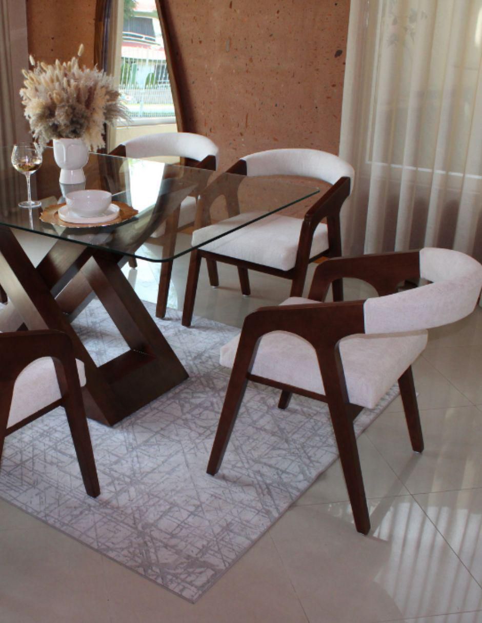 Comedor BRISA Cast Store para 6 personas de cristal templado
