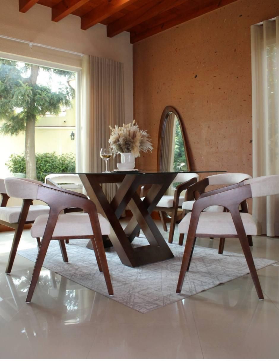 Comedor BRISA Cast Store para 6 personas de cristal templado