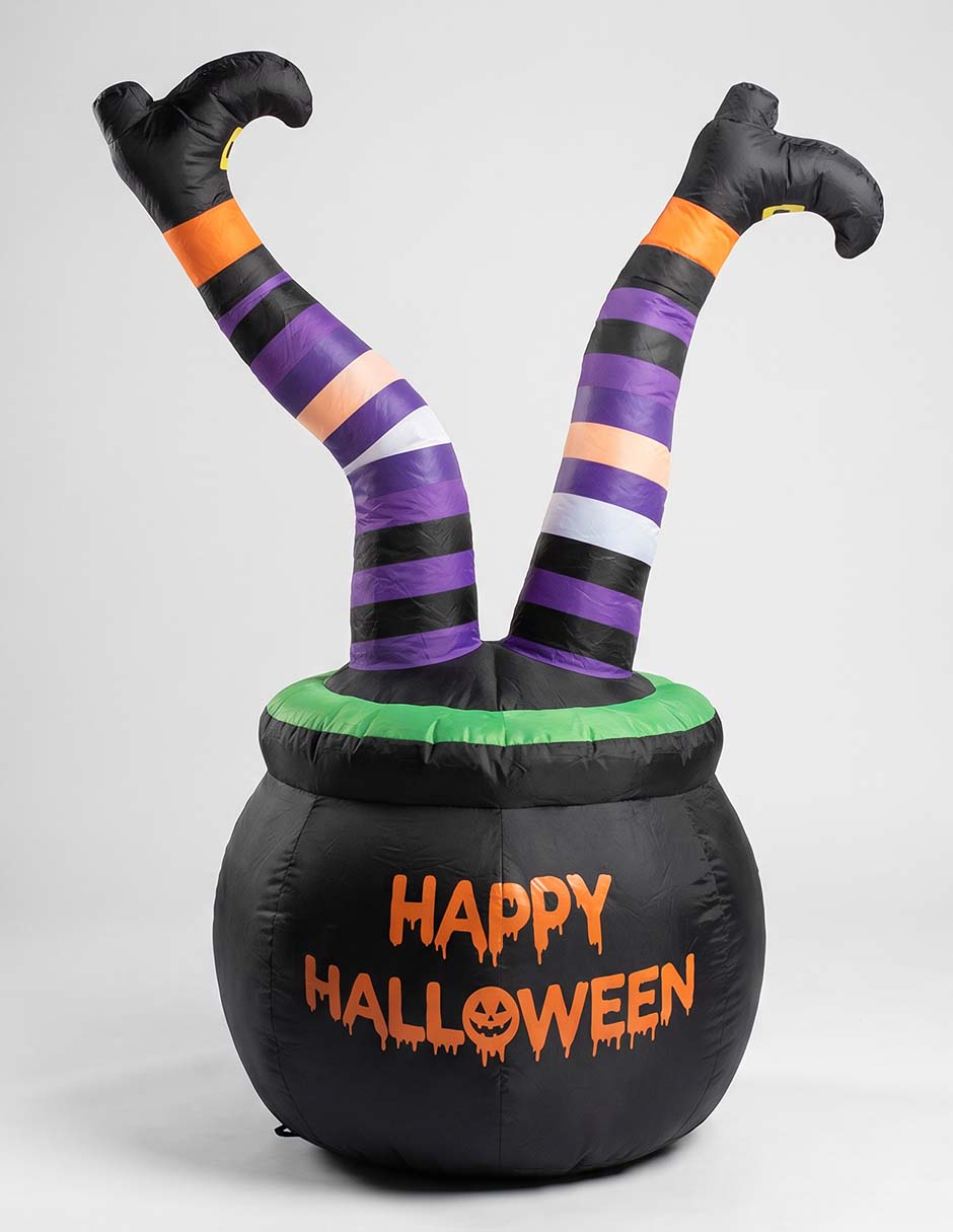 Inflable decorativo de Halloween de caldero 1