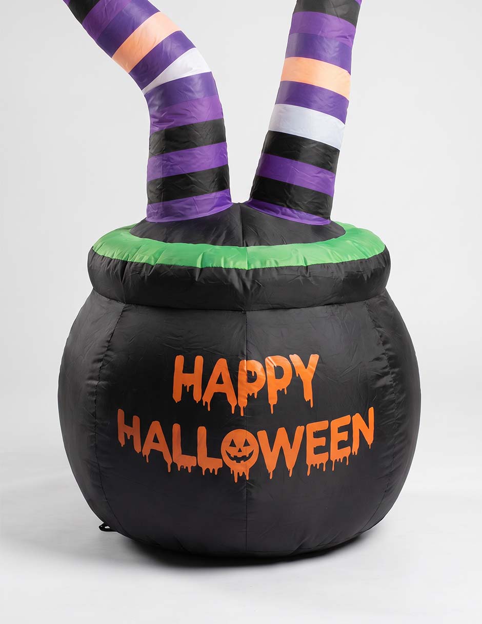 Inflable decorativo de Halloween de caldero 3