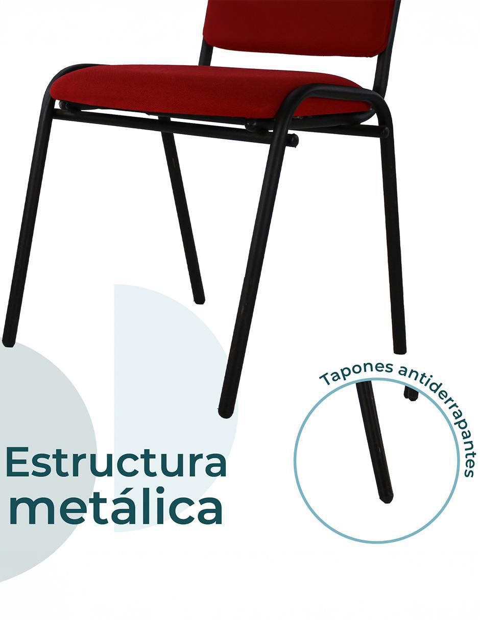 Juego de sillas 4 piezas de metal 6