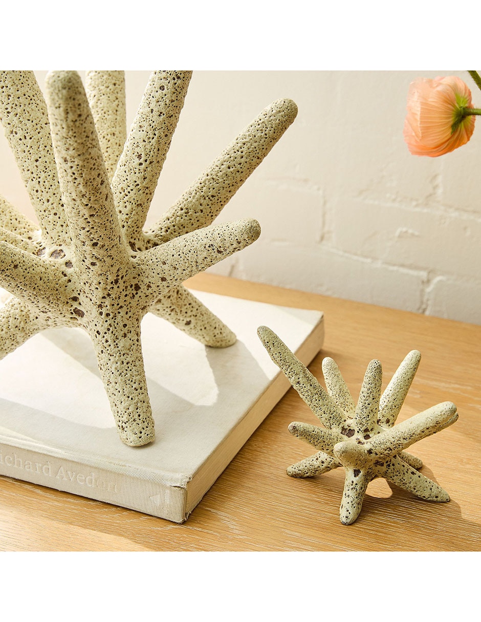 Figura decorativa de estrella Spiky de ceramica