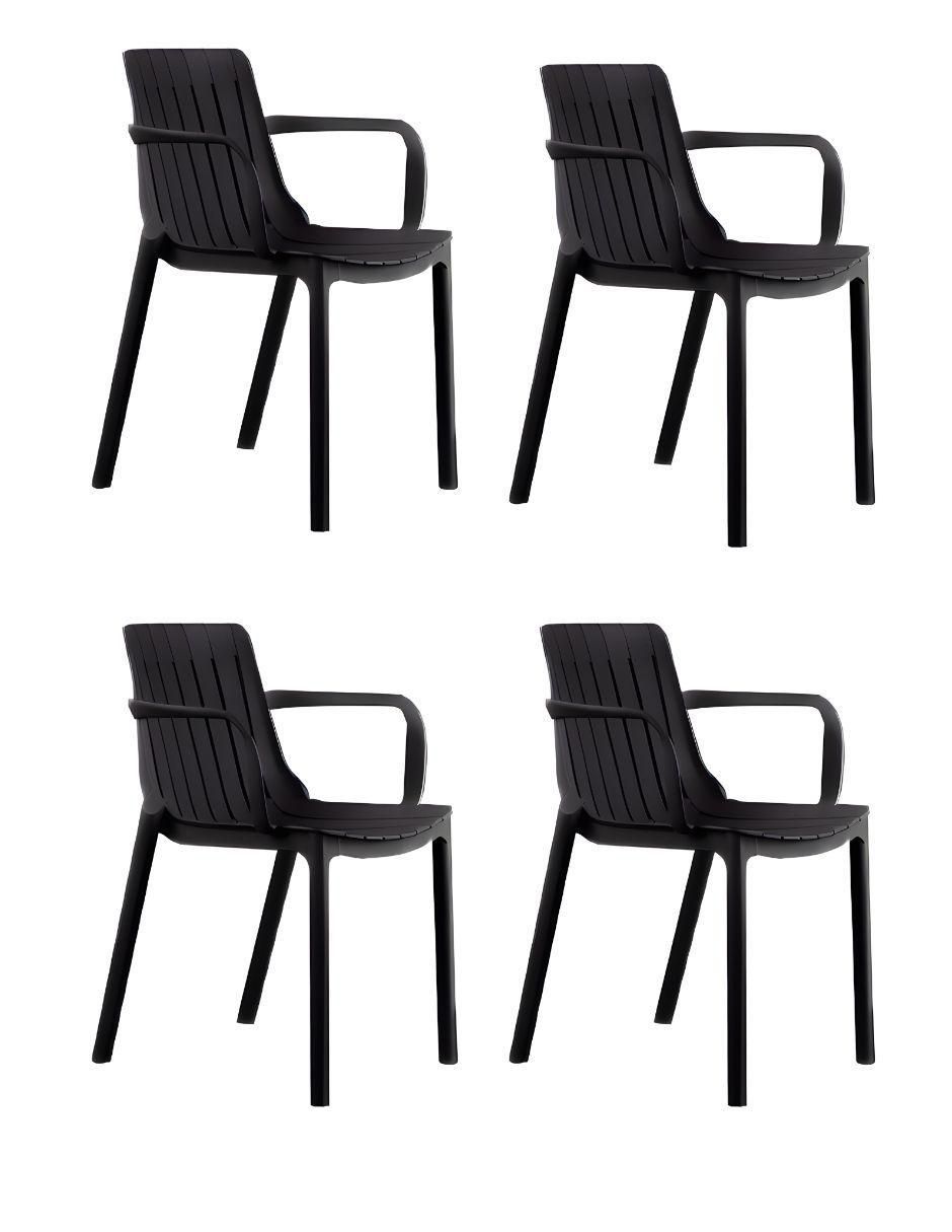 Juego de sillas 4 piezas de plástico 1