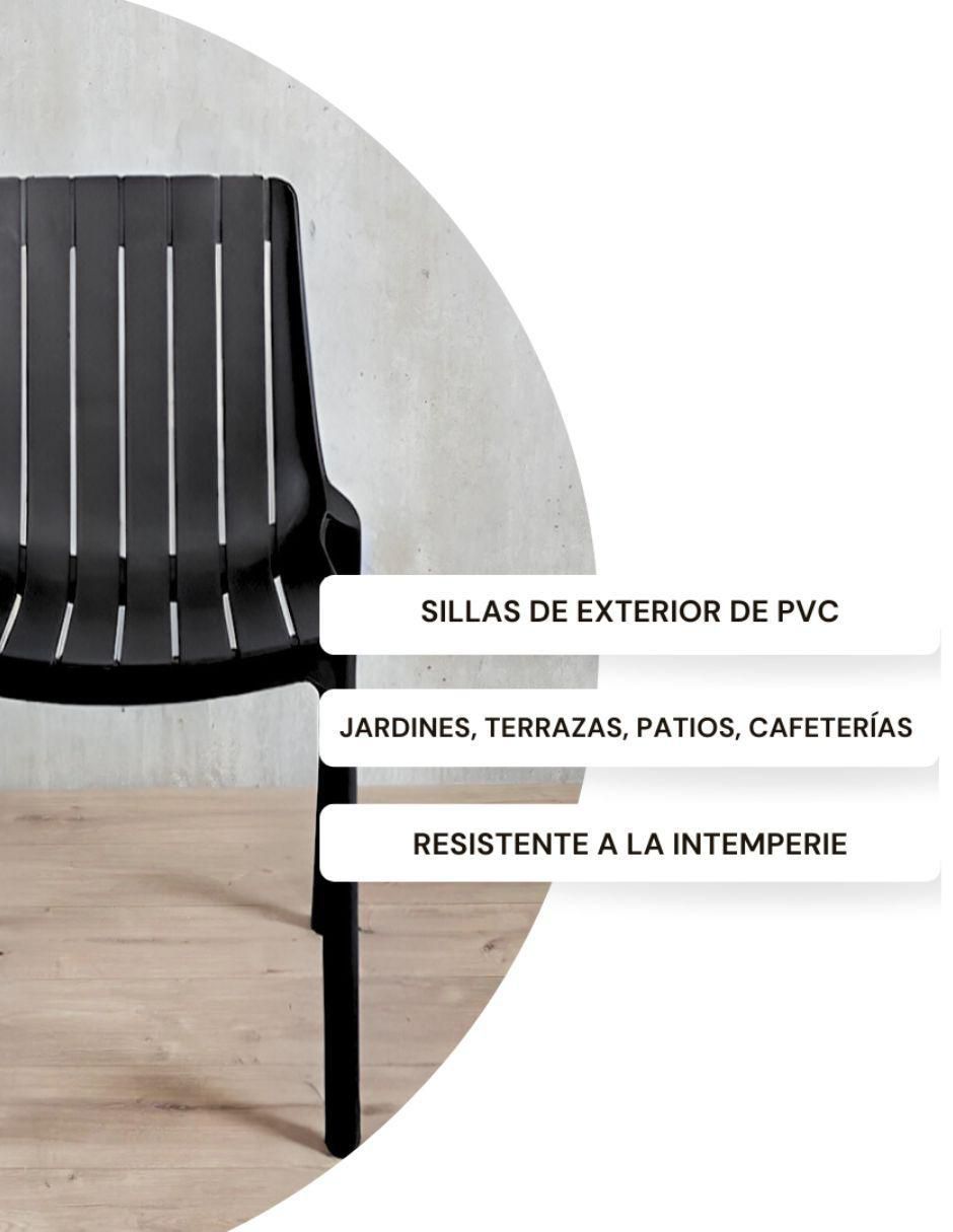 Juego de sillas 4 piezas de plástico 3