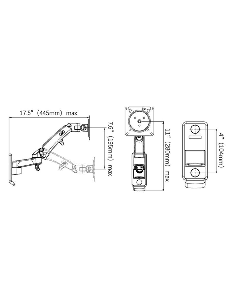 Soporte North Bayou para monitor articulado 17 - 30 pulgadas