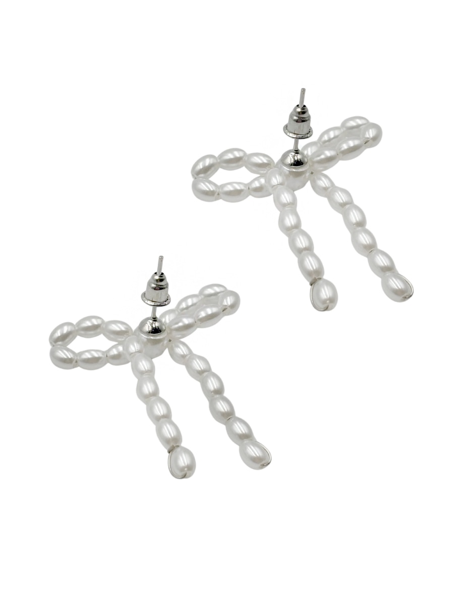 Aretes de moño con acabado texturizado 2