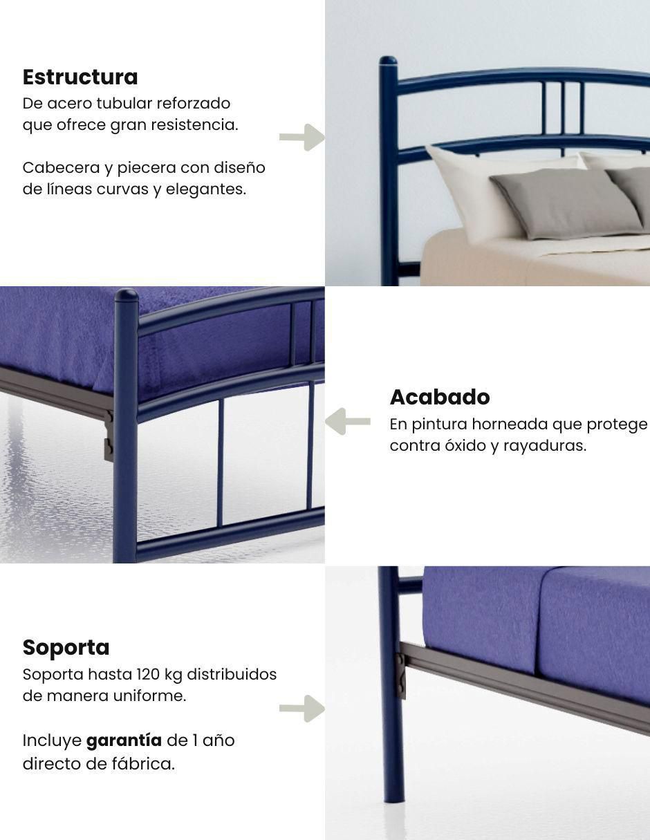 Cama Delhi Individual de acero 4