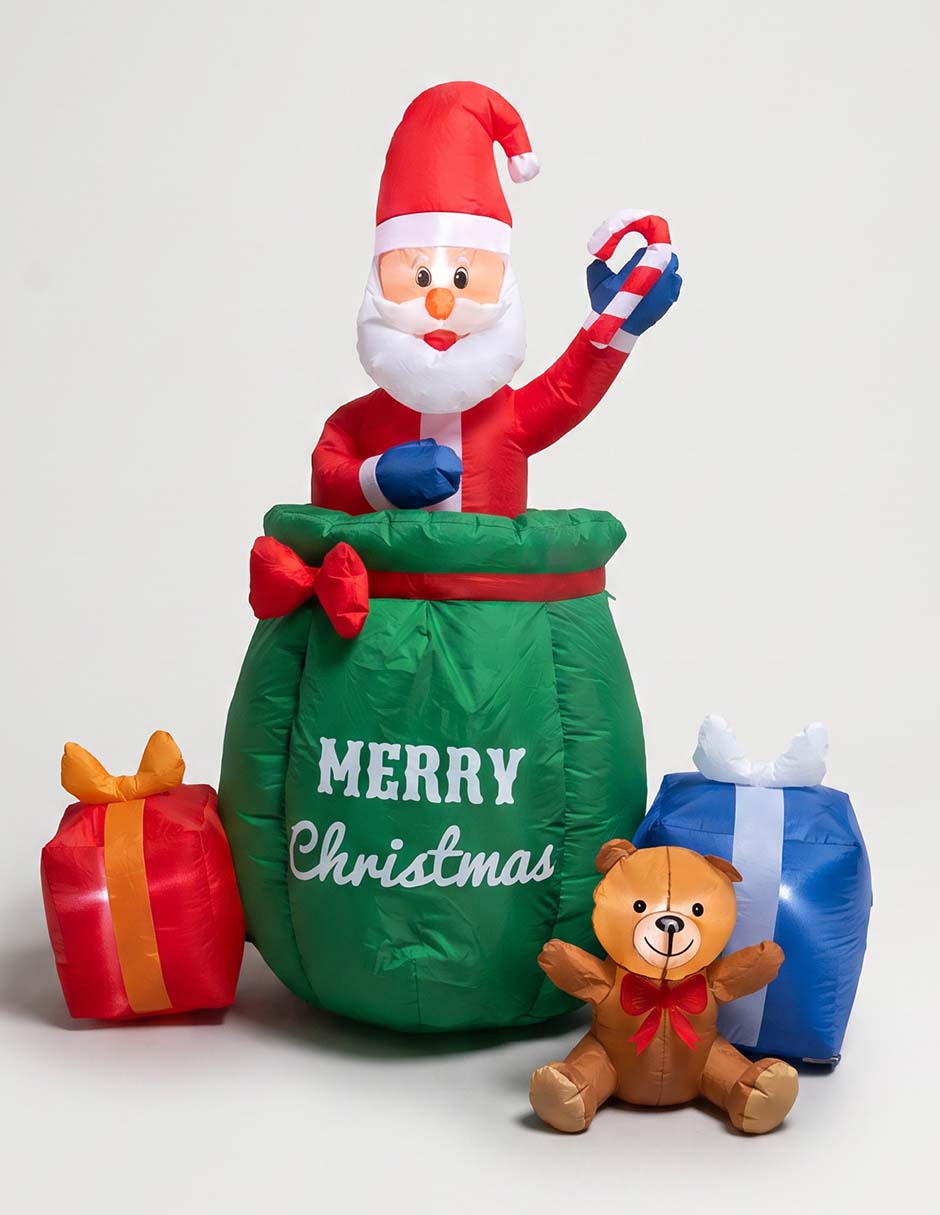 Inflable decorativo forma de santa claus 1