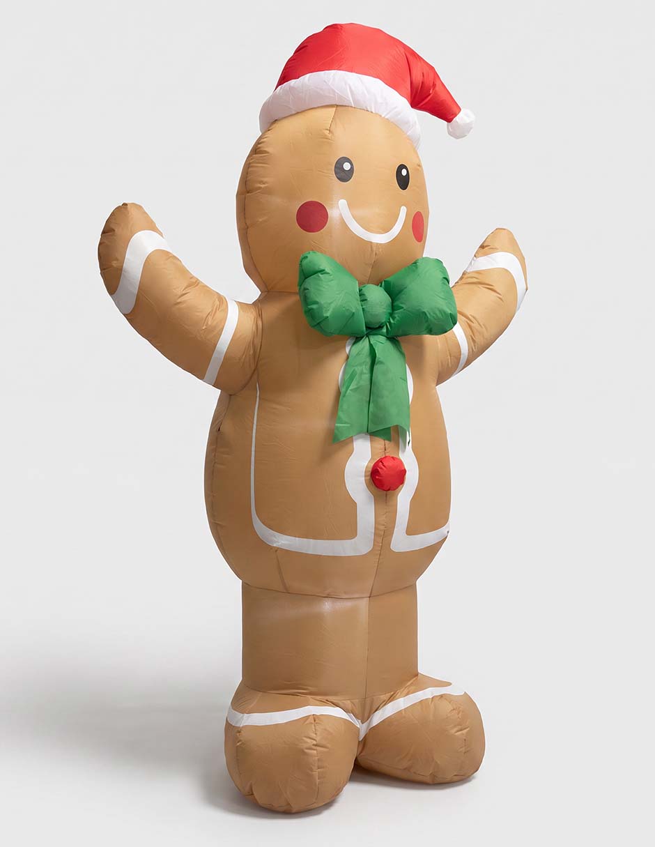 Inflable decorativo navideño forma de muñeco jengibre 1