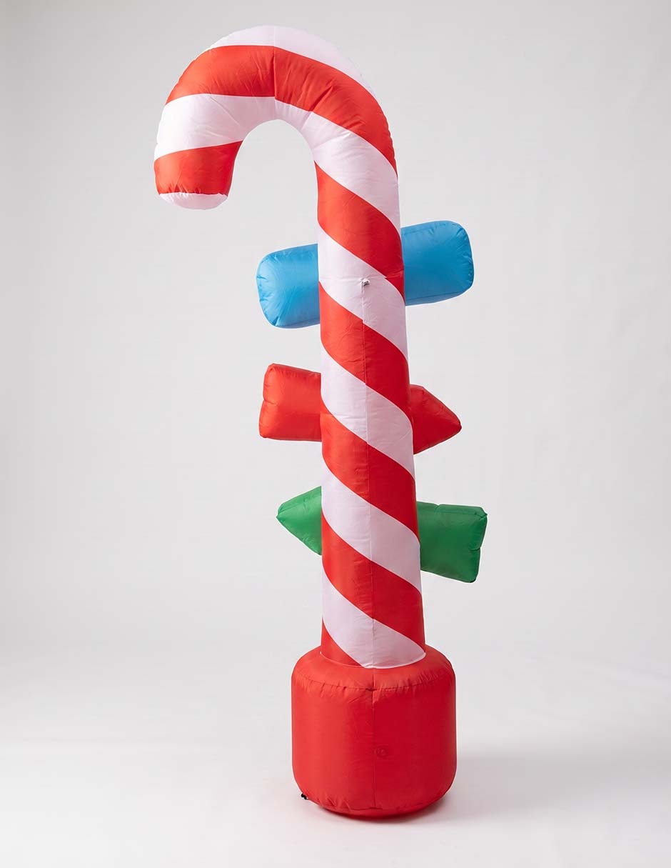 Inflable decorativo navideño forma de bastón 2