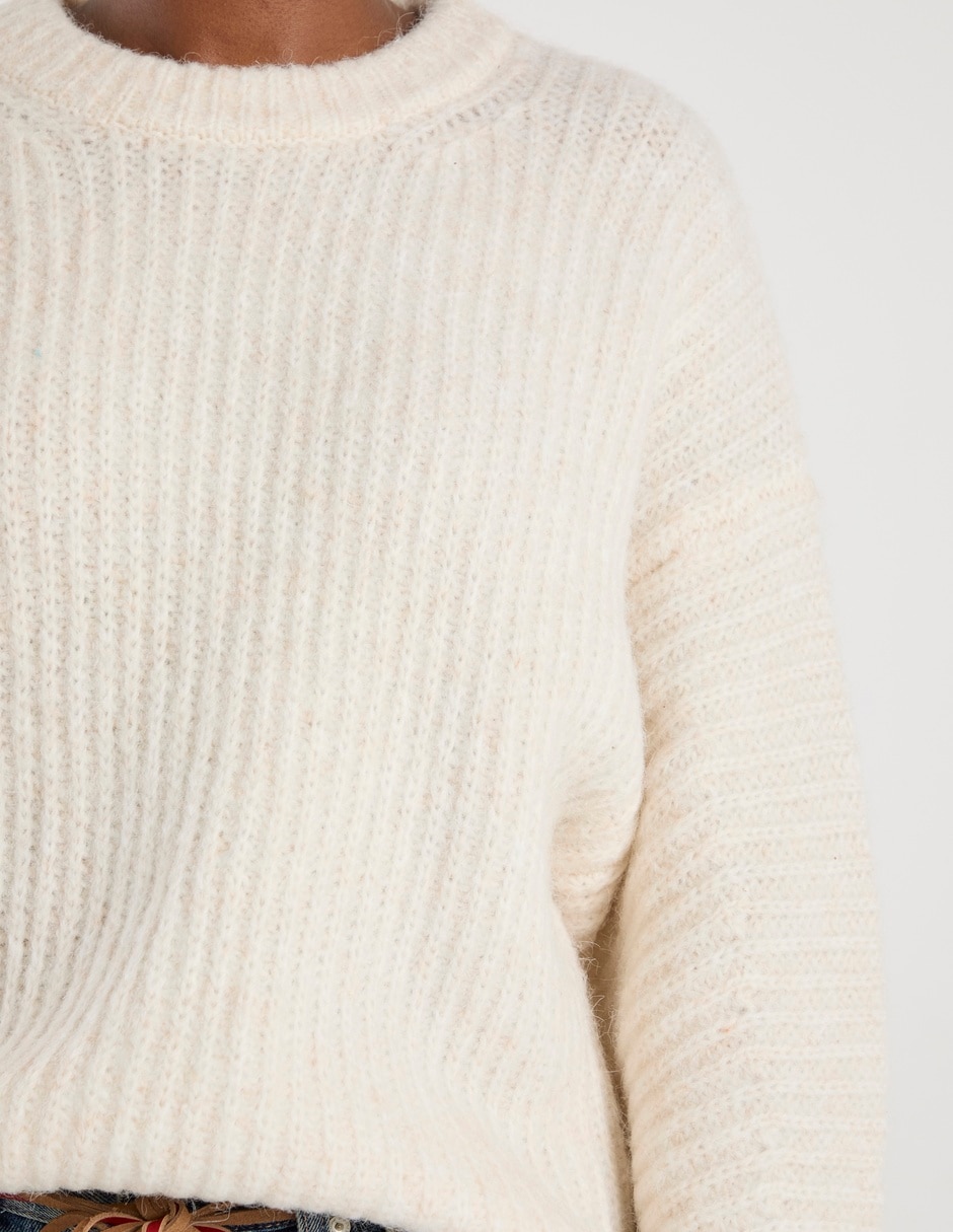 Suéter cuello redondo para mujer
