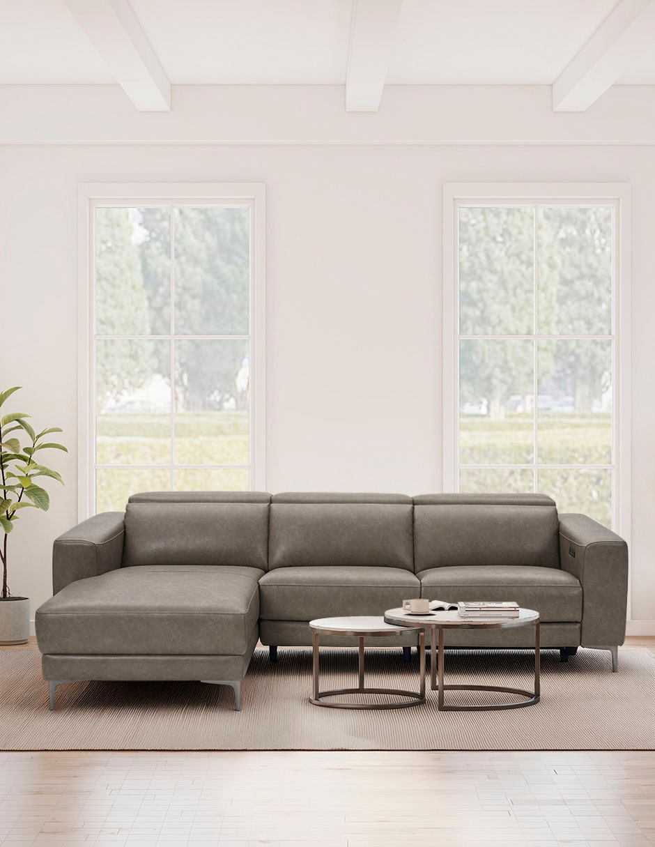 Sala modular izquierda Naomi Kuka de vinipiel