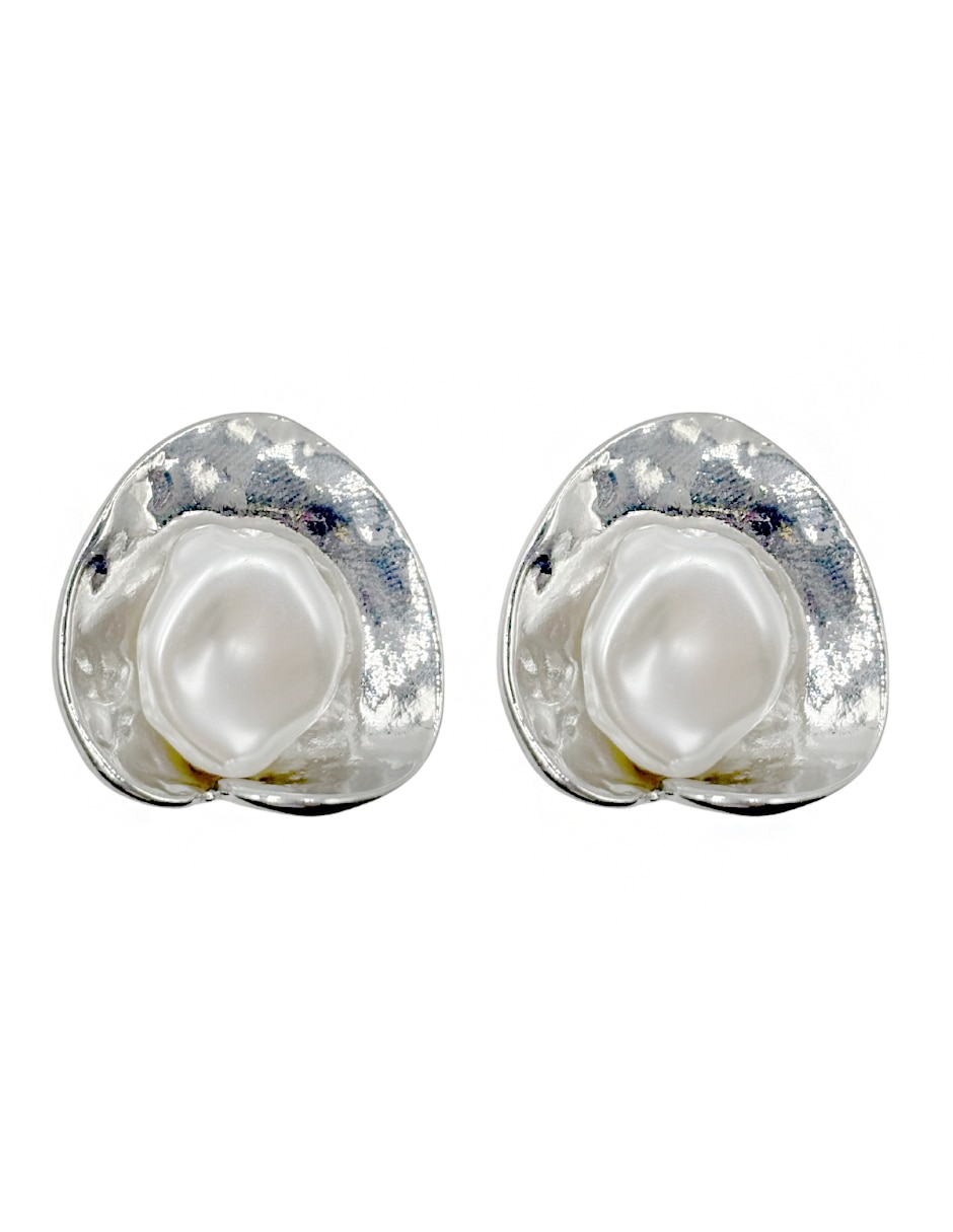 Aretes cortos Map con acabado pulido