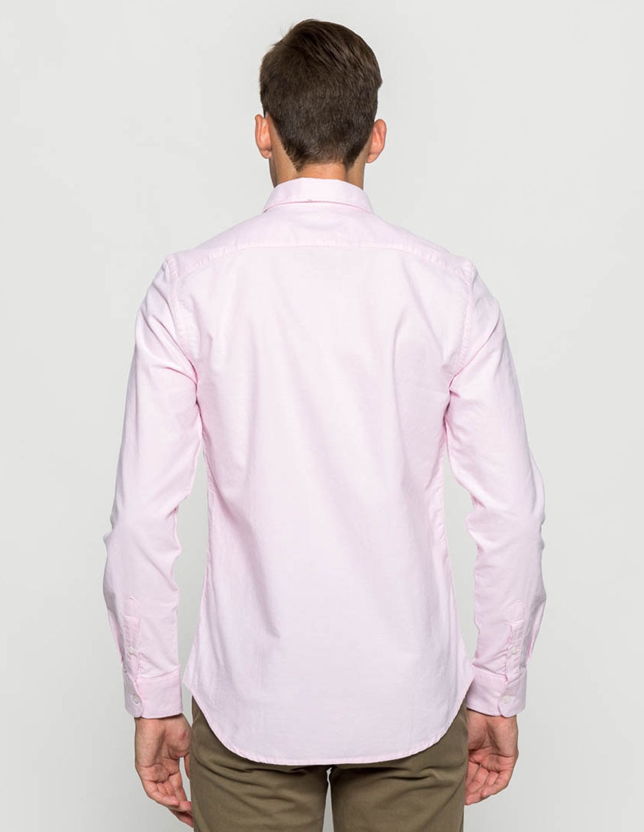 Camisa casual Scotta de algodón manga larga para hombre