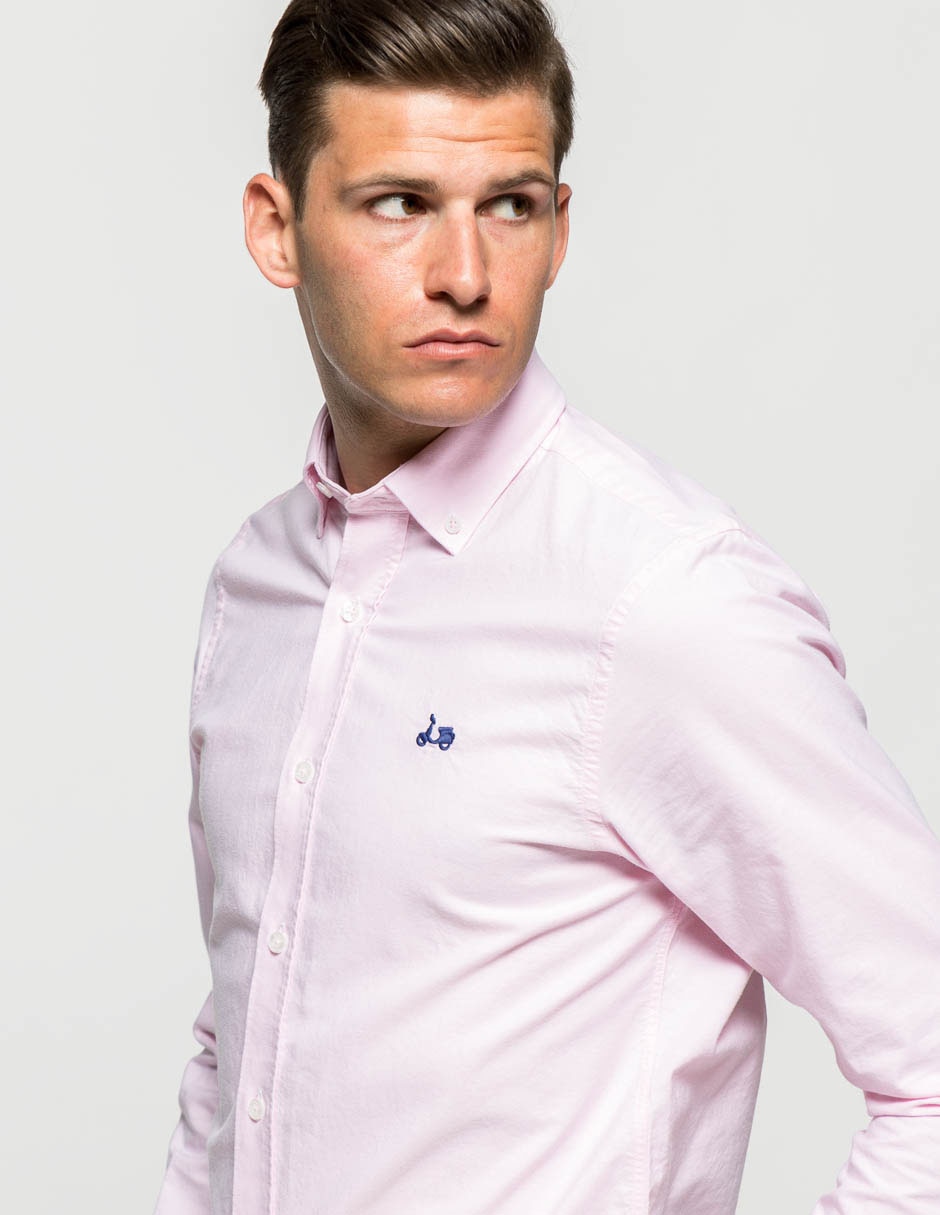 Camisa casual Scotta de algodón manga larga para hombre