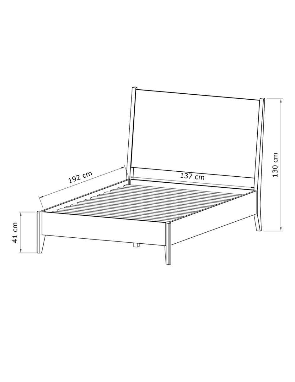 Cama de madera matrimonial 11