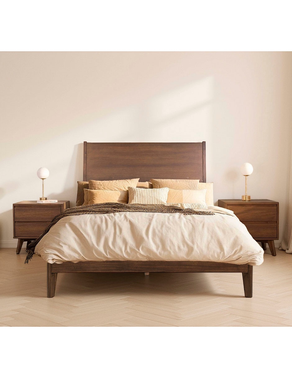 Cama de madera matrimonial 10