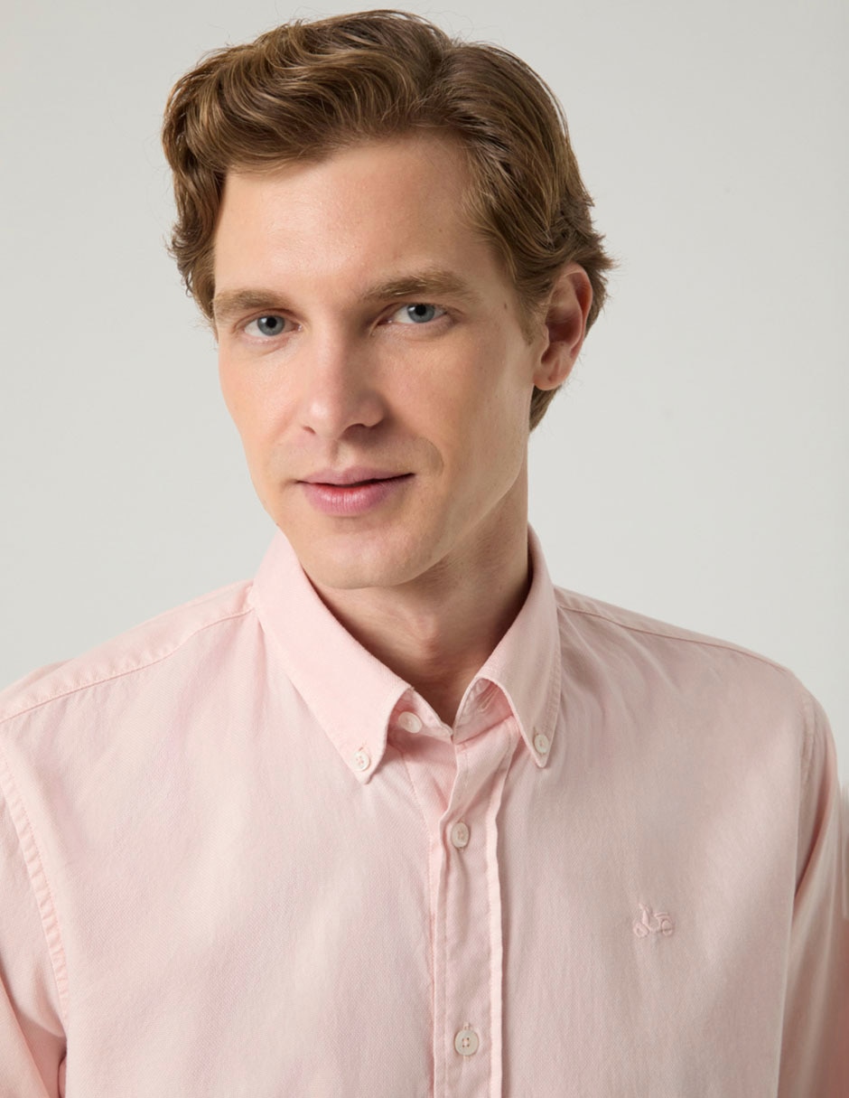 Camisa casual Scotta de algodón manga larga para hombre