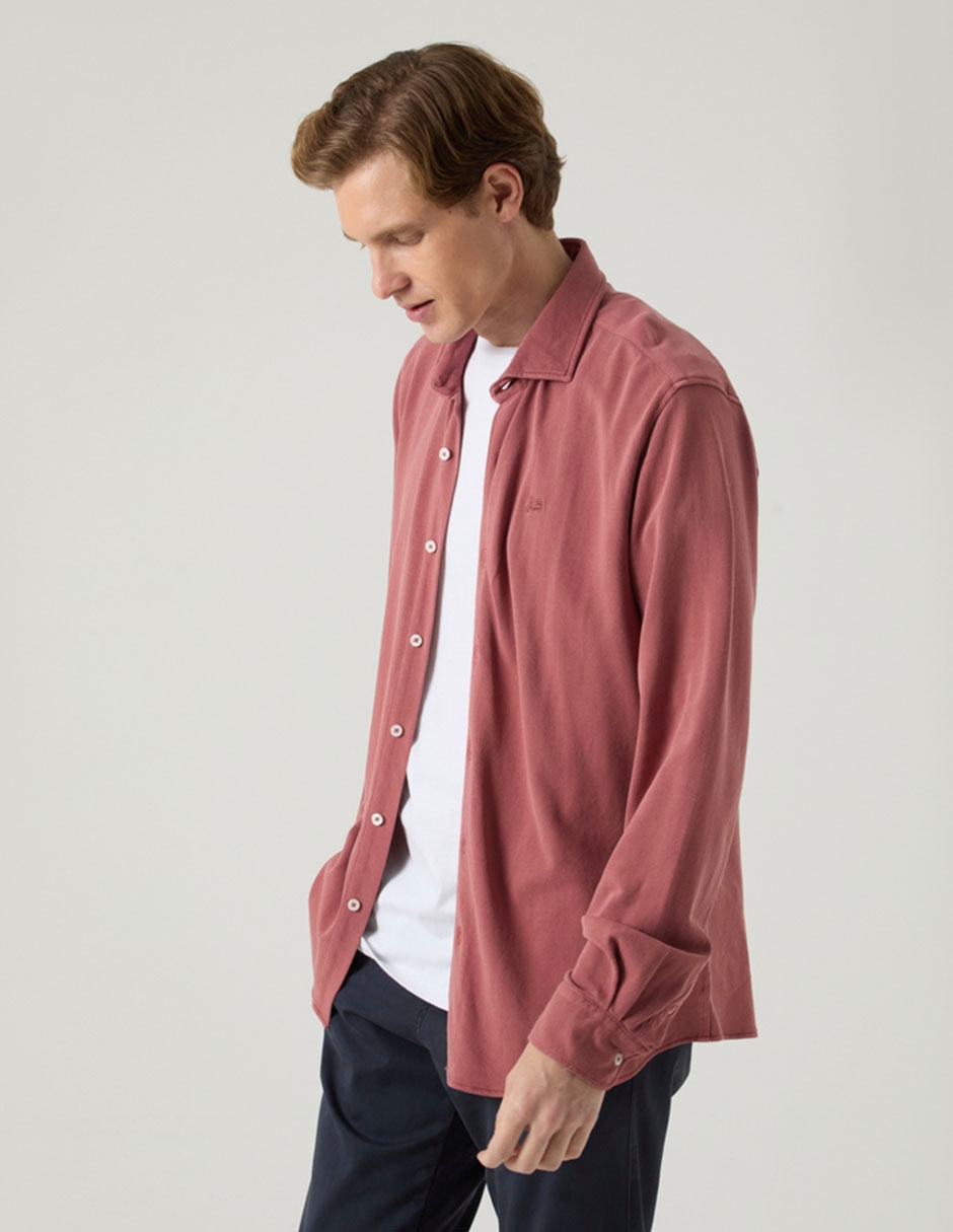 Camisa casual de algodón manga larga para hombre 4