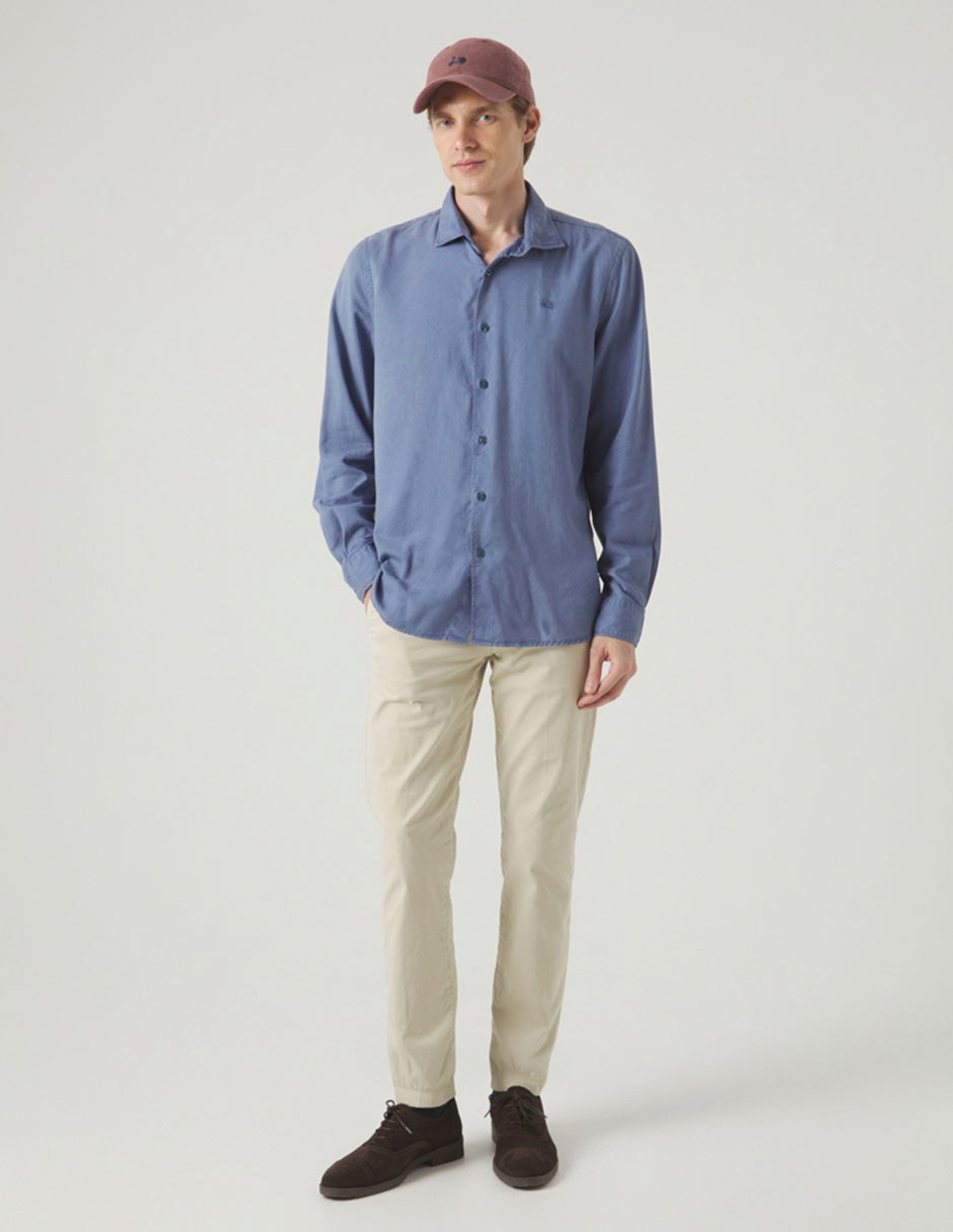 Camisa casual manga larga para hombre 4