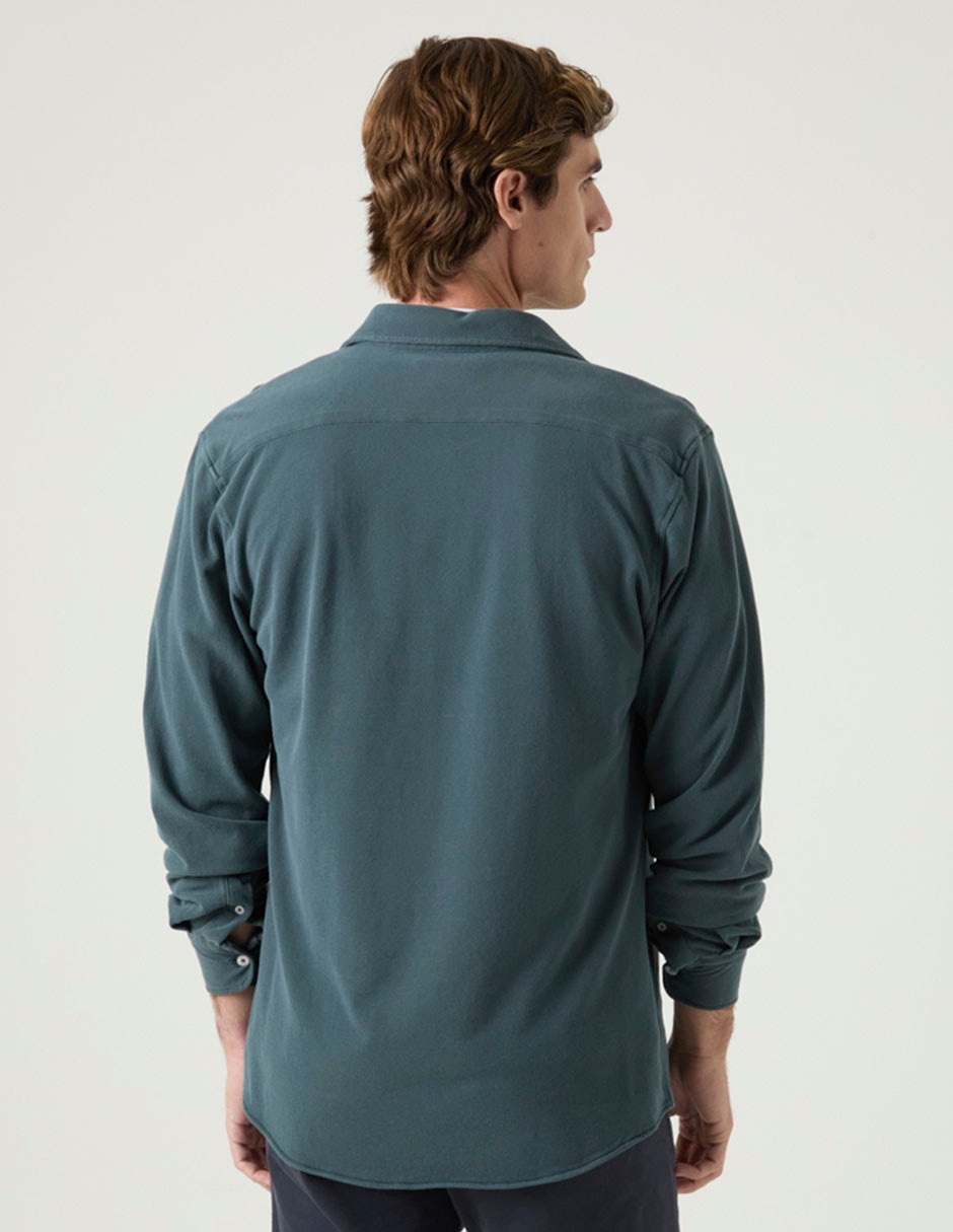 Camisa casual de algodón manga larga para hombre 2