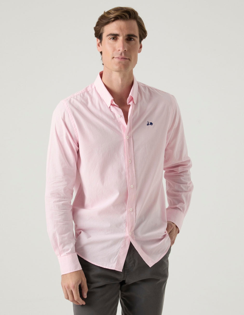 Camisa casual de algodón manga larga para hombre 4