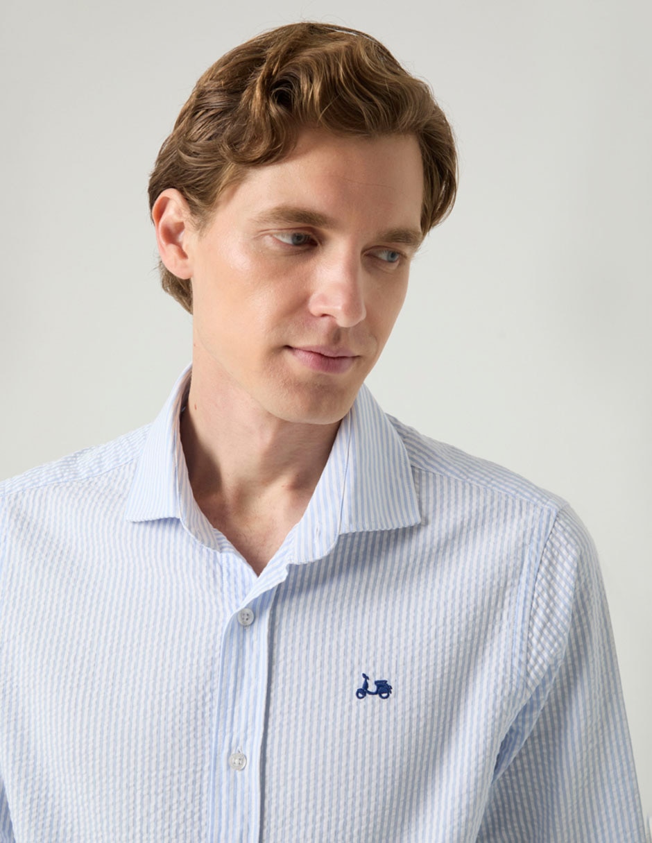 Camisa casual de algodón manga larga para hombre 3