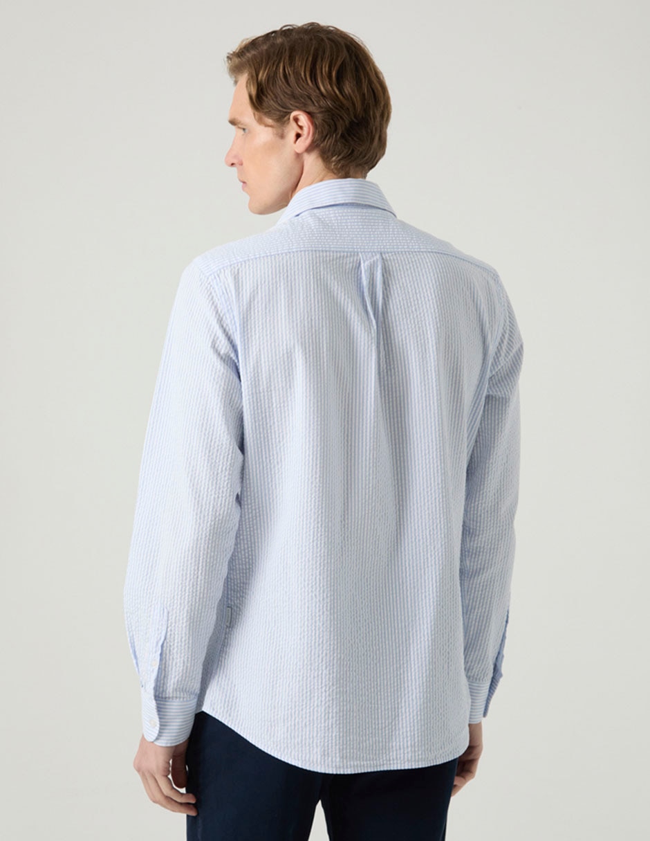 Camisa casual de algodón manga larga para hombre 2