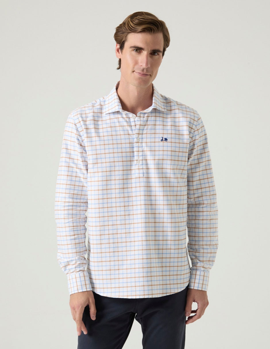 Camisa casual de algodón manga larga para hombre 4