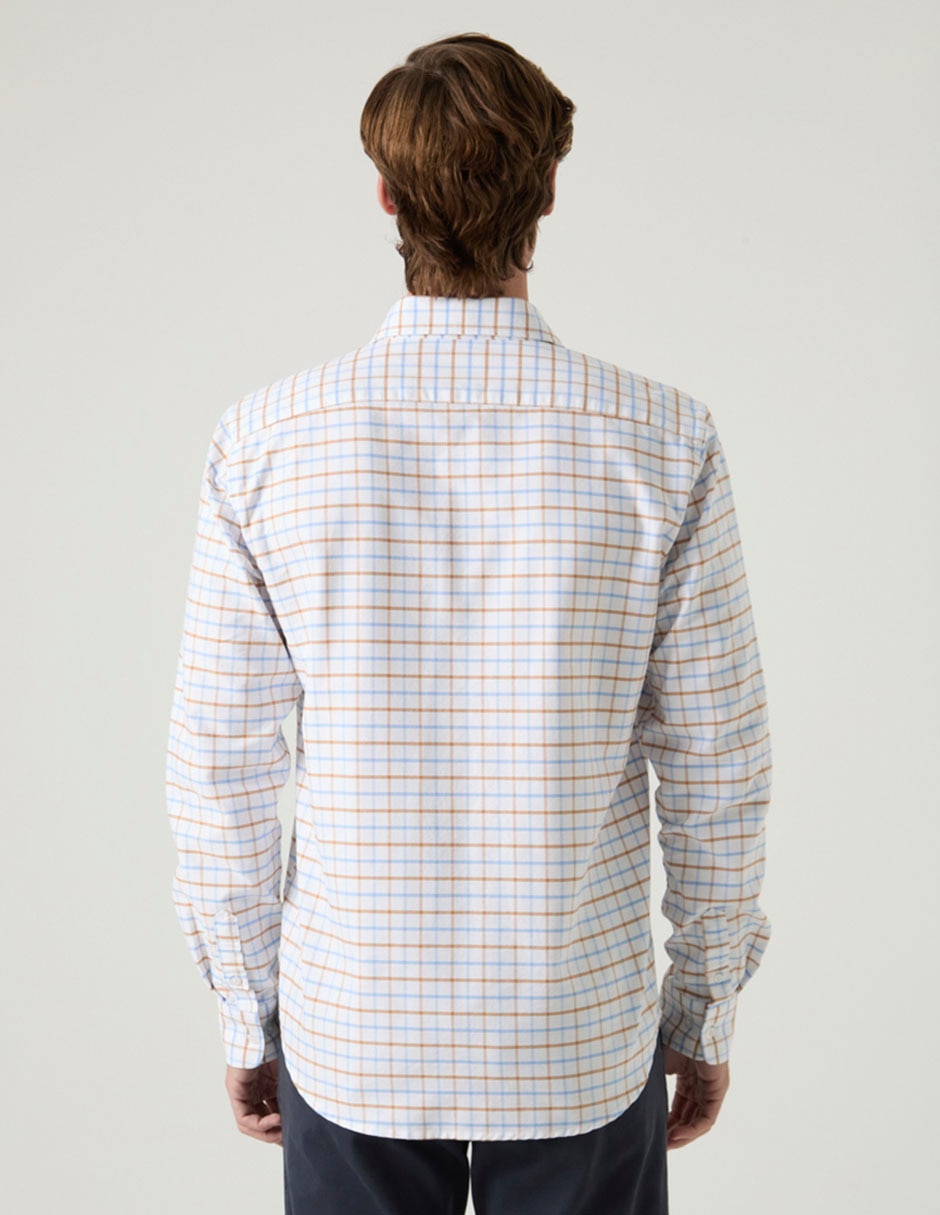 Camisa casual de algodón manga larga para hombre 2