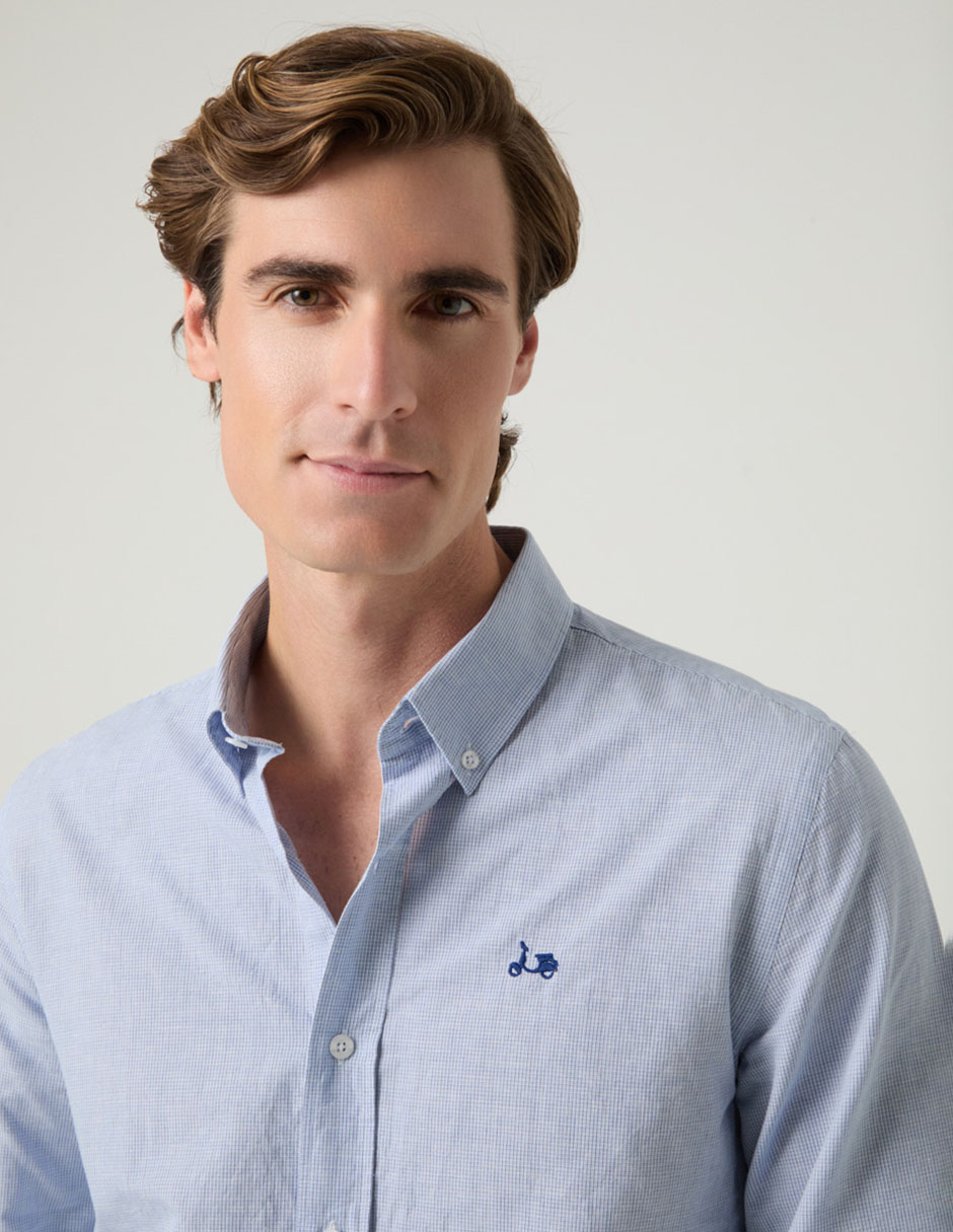 Camisa casual de algodón manga larga para hombre 3