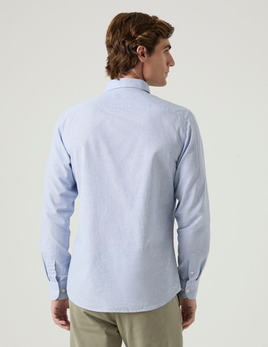 Camisa casual de algodón manga larga para hombre 2