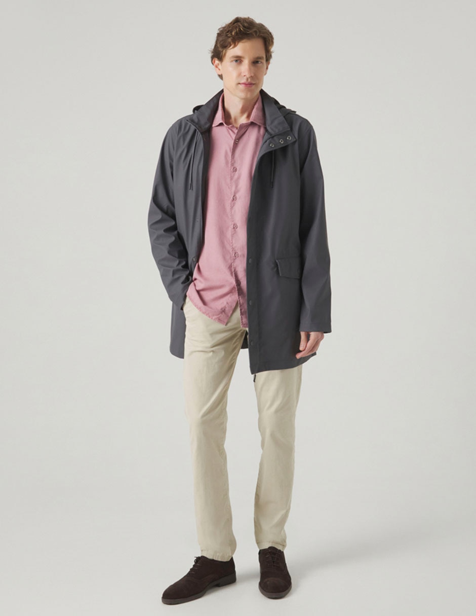 Chamarra parka con capucha para hombre