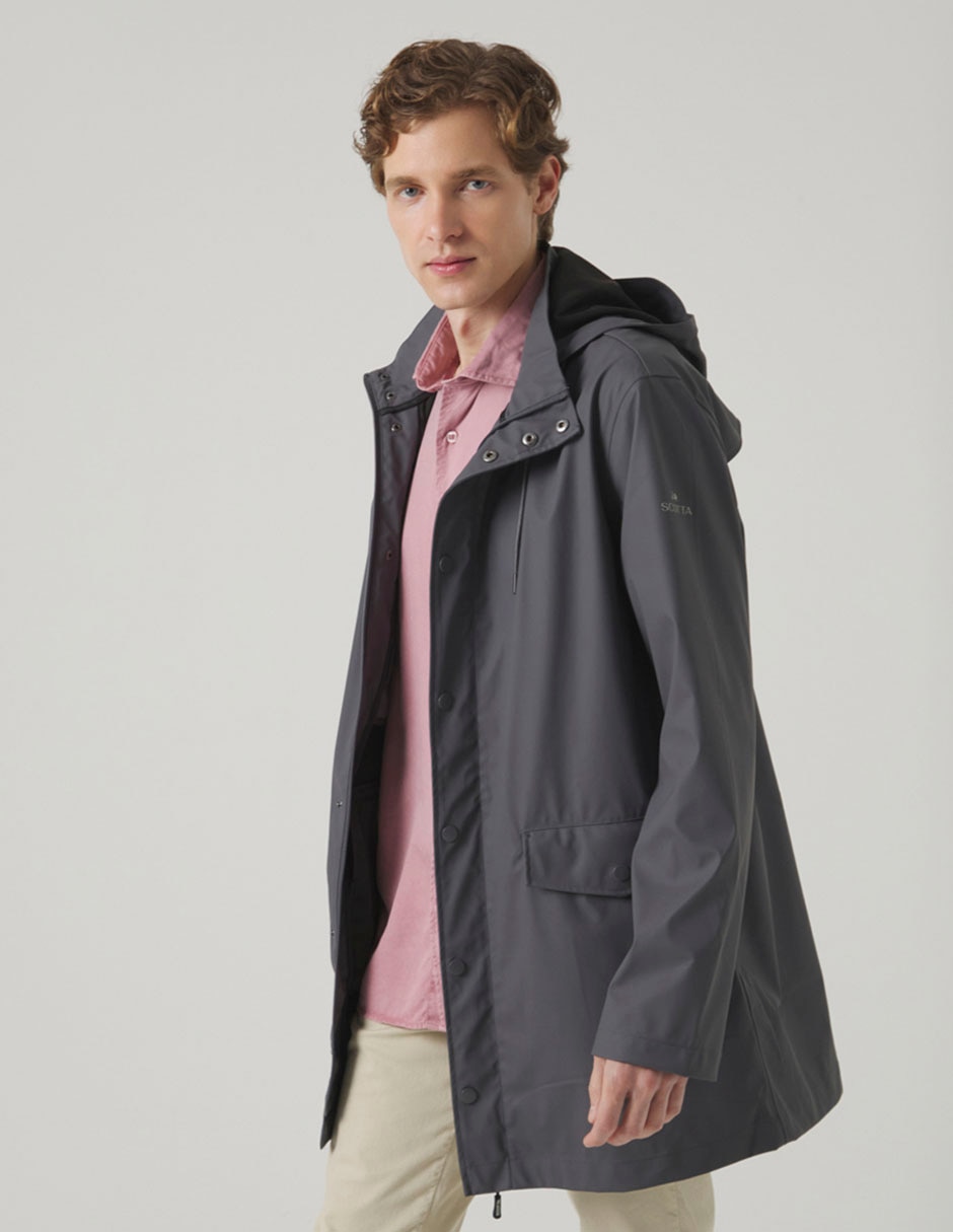 Chamarra parka Scotta con capucha para hombre
