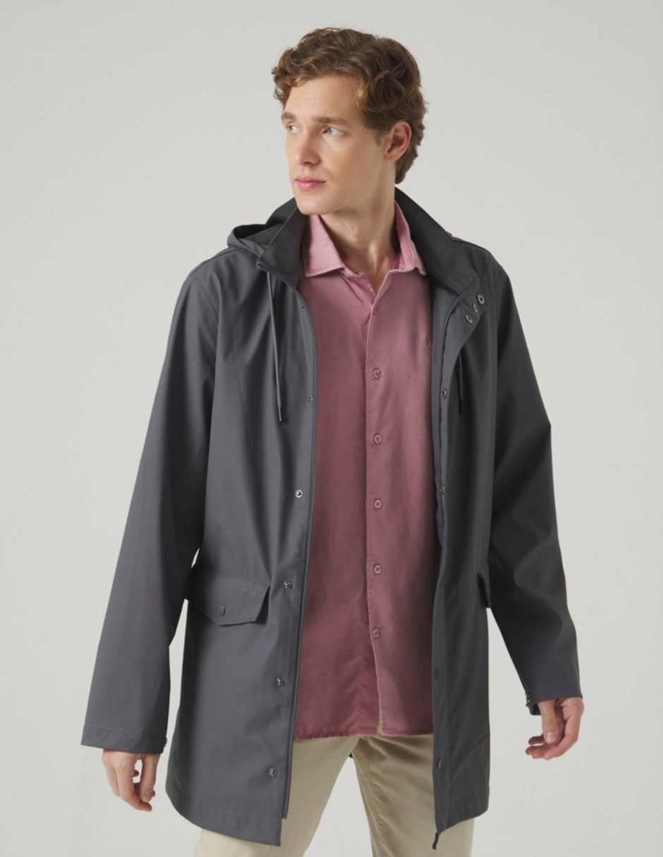 Chamarra parka Scotta con capucha para hombre