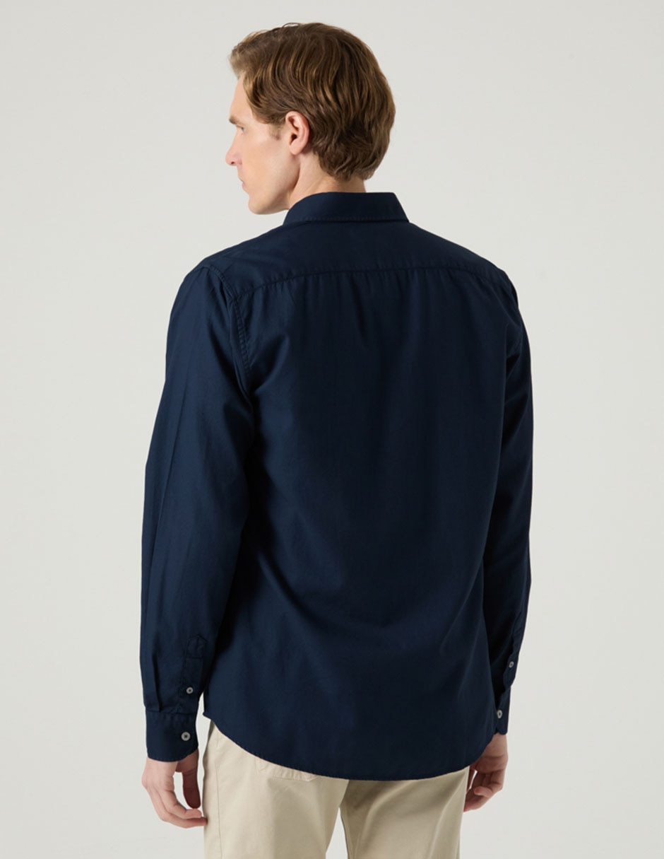 Camisa casual de algodón manga larga para hombre 2