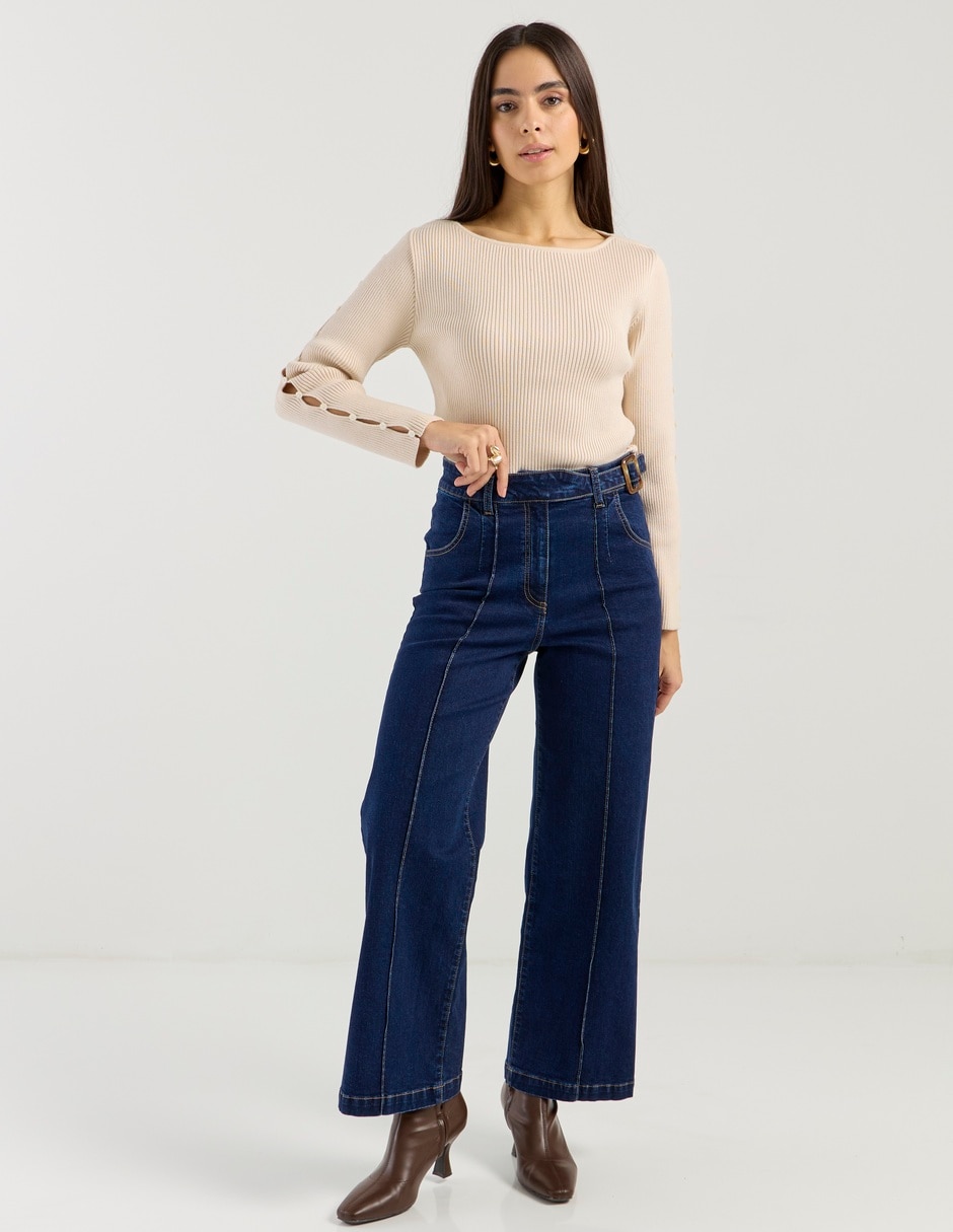 Jeans relaxed straight para mujer 6