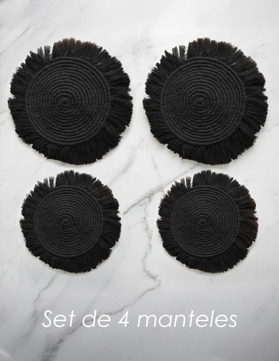 Set mantel individual redondo de algodón Ilios Innova Boho