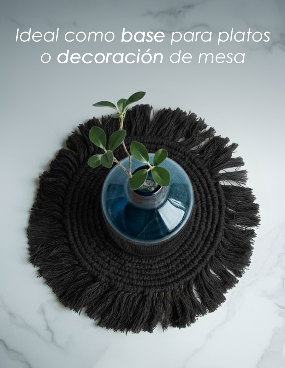 Set mantel individual redondo de algodón Ilios Innova Boho