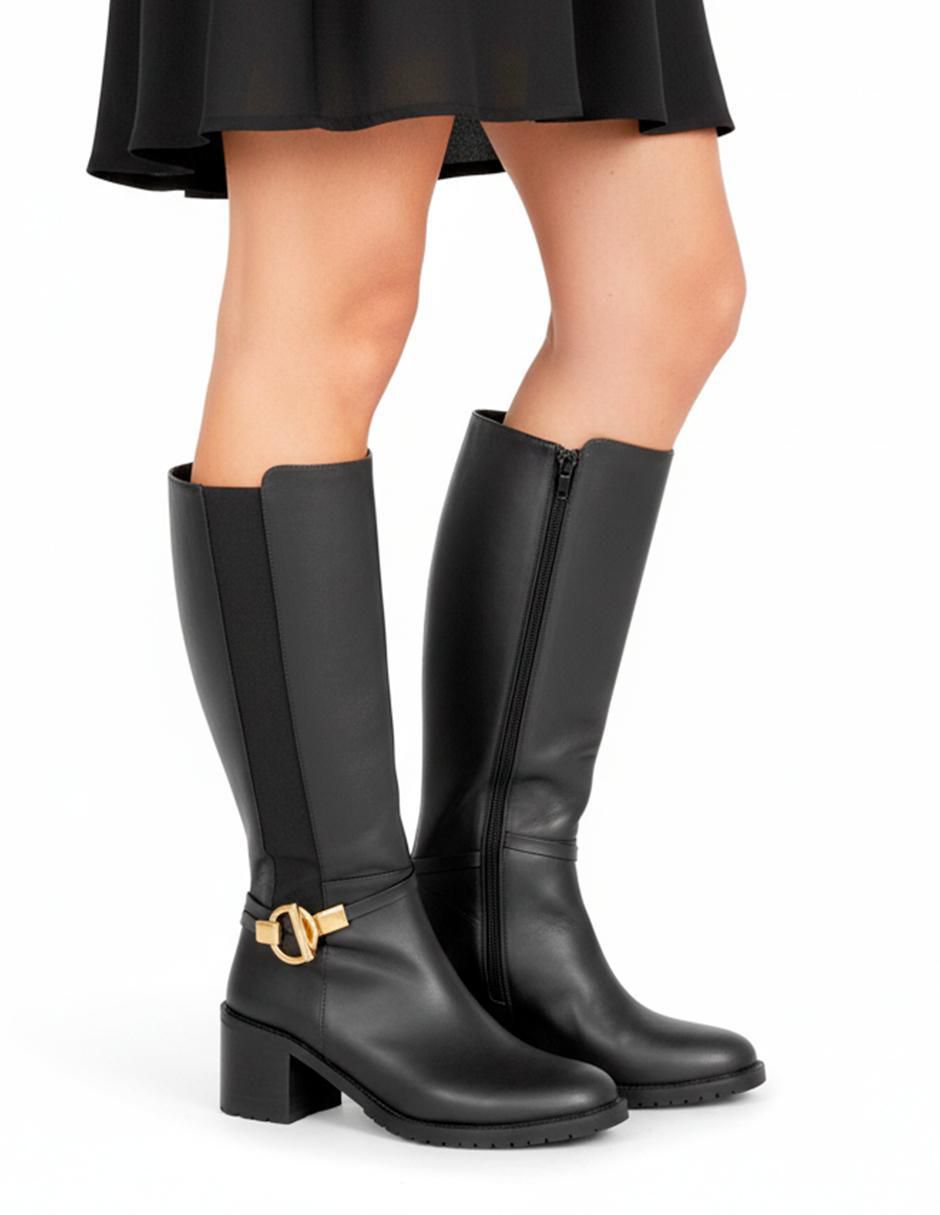 Bota abajo de la rodilla Savvy Escencia Otoñal de piel para mujer