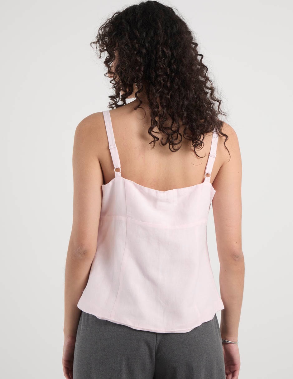 Top cuello regular tirante delgado 4