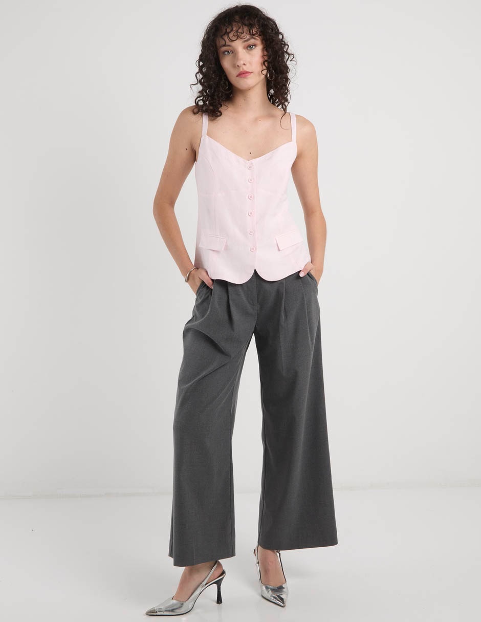 Top cuello regular tirante delgado 3