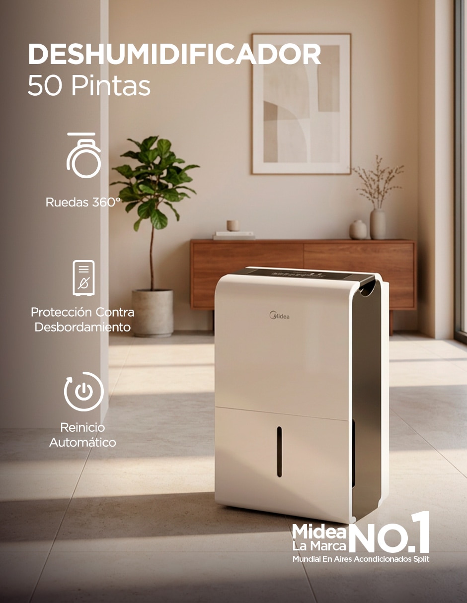 Deshumidificador eléctrico Midea de 110 V