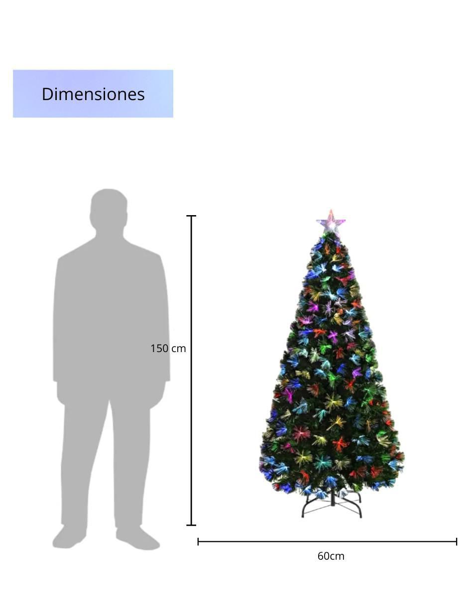 Árbol de navidad de plástico con 150 luces 6