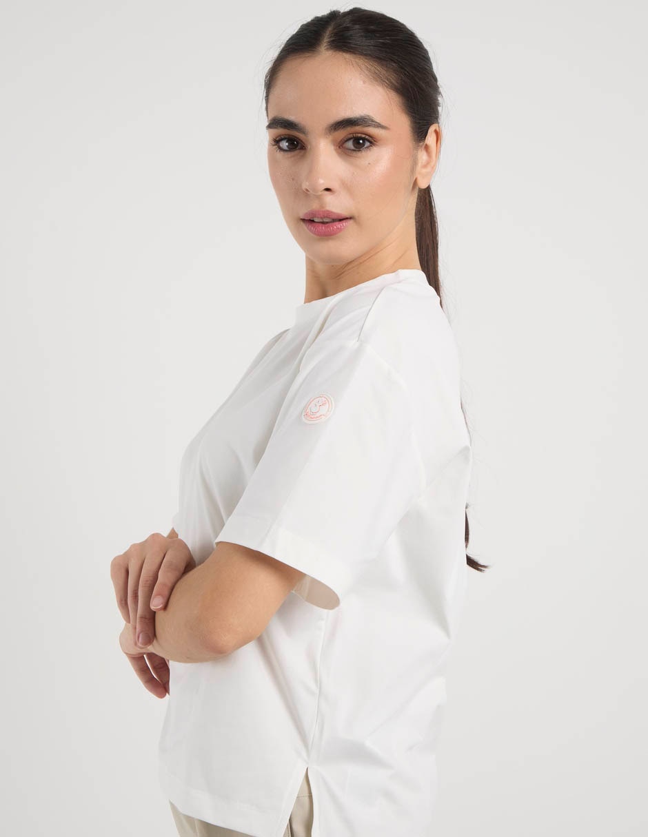 Playera manga corta cuello redondo para mujer 4