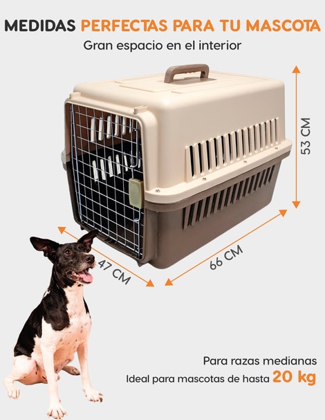 Transportadora para perro Polipets de plástico