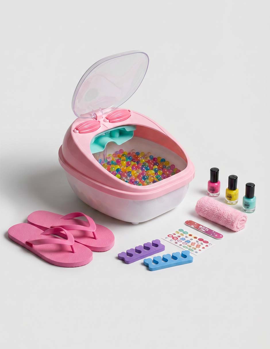 Set spa tina burbujas, pedicure, accesorios uñas