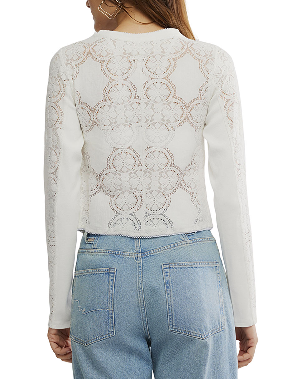 Blusa Free People manga larga para mujer