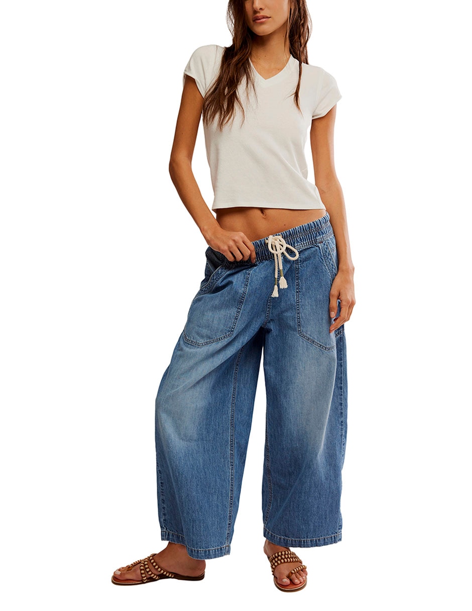 Jeans coulotte acampanado para mujer Jeans coulotte acampanado para mujer